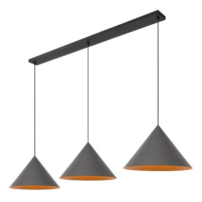 Lucide SPITZE - Pendant light - 3xE27 - Grey - Vibes